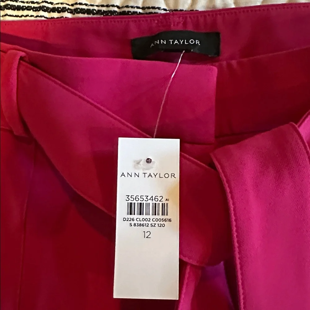 Ann Taylor Pink Ankle Pants NWT 12 - Picture 4 of 4